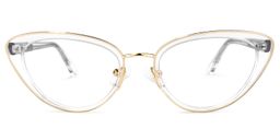 Cosme Gold Klar Cateye Brille0