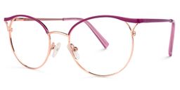 Luther Lila-Gold Rund Brille1