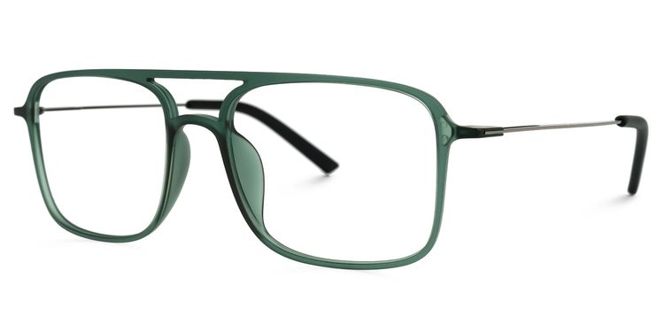 Frederica Dunkelgrün Rechteckig Brille