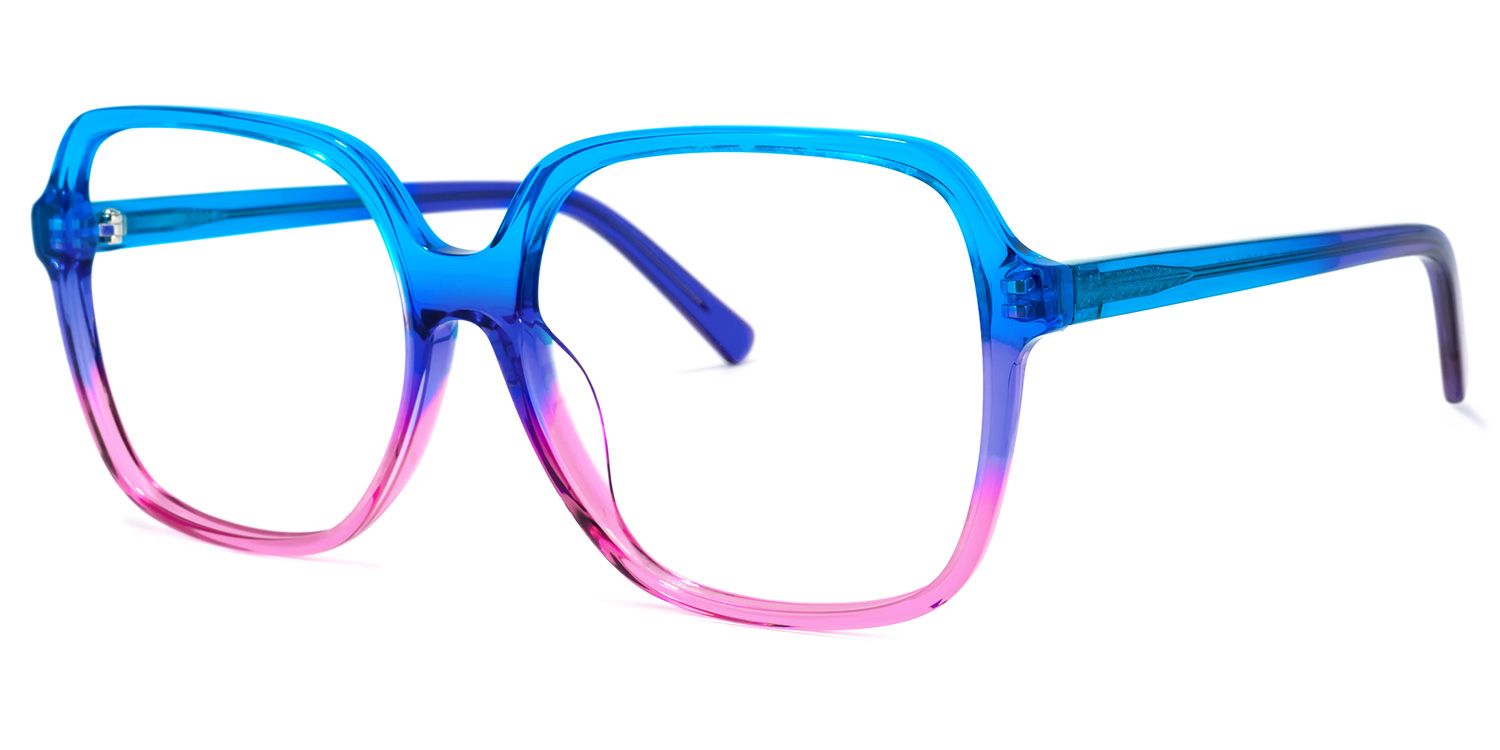 Lollipop Blau Lila Quadratische Brille1