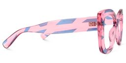 Xanthus Blau Rosa Schmetterling-Form Brille2