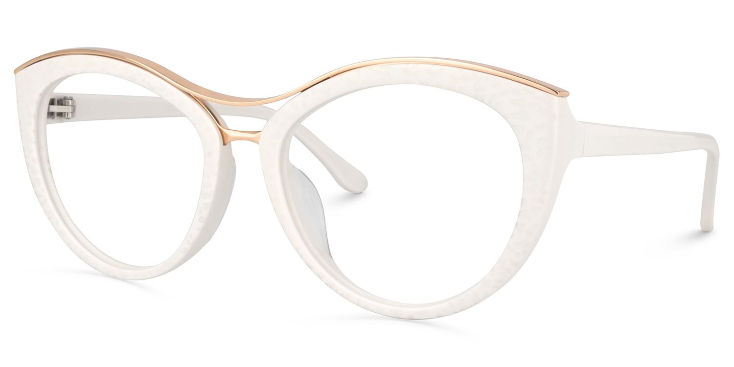 Carol  Weiß Cat Eye Brille1