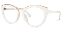 Carol  Weiß Cat Eye Brille1