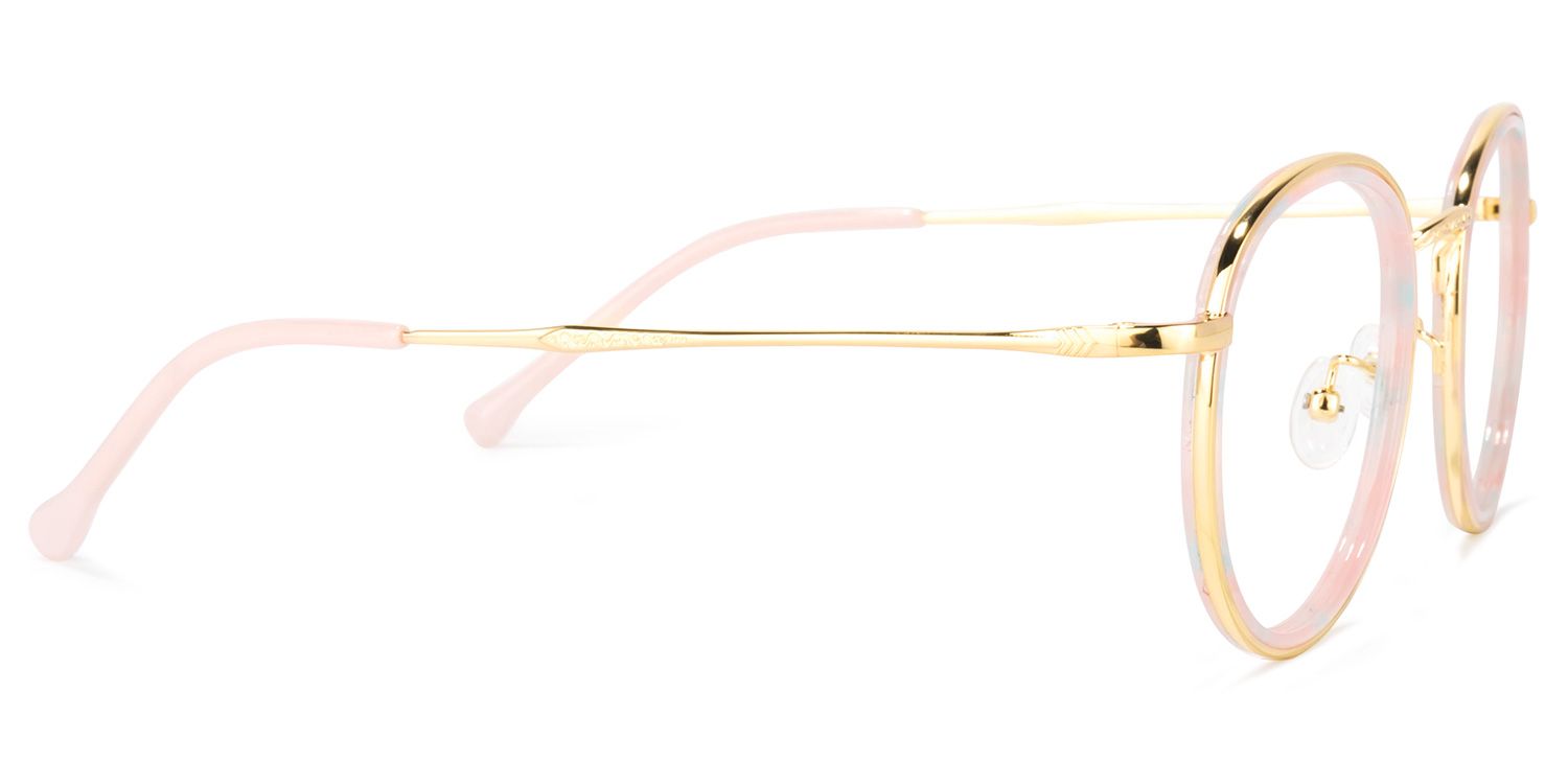 Yahya Rosa-Gold Rund Brille3