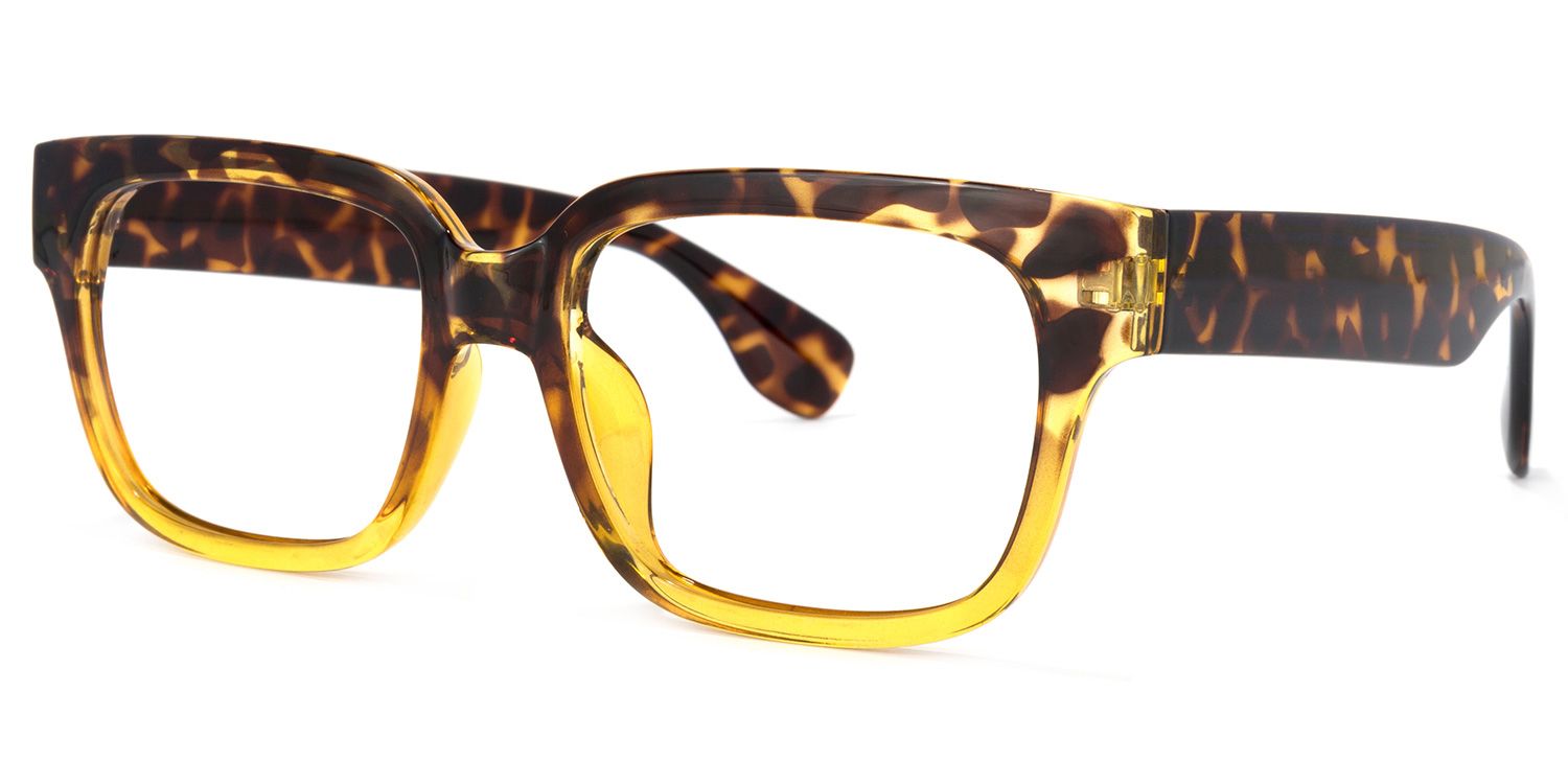 Colin Gelb-Tortoise Rechteckig Brille1