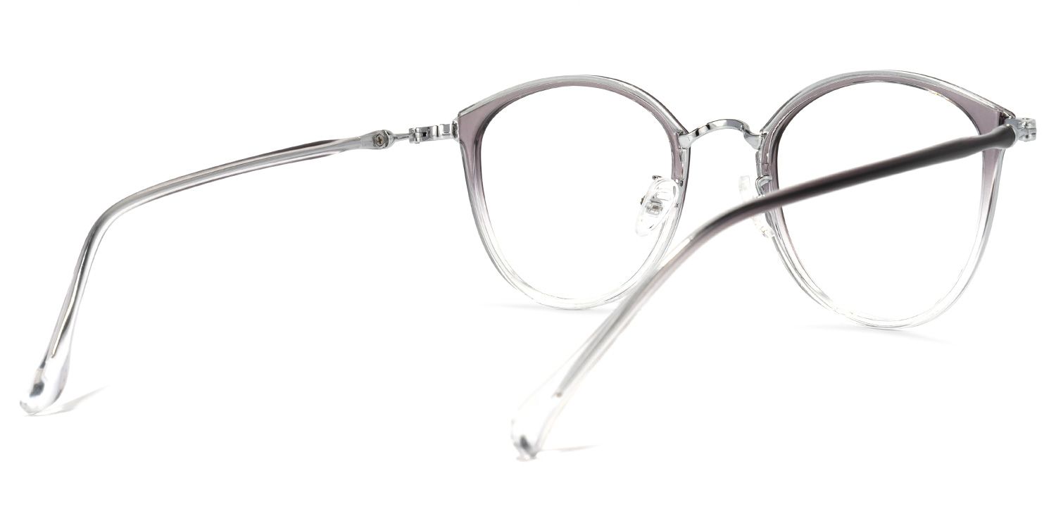Basilia Grau Klar Rund Brille3