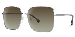 Marlo Silber Rechteckig Sonnenbrille1