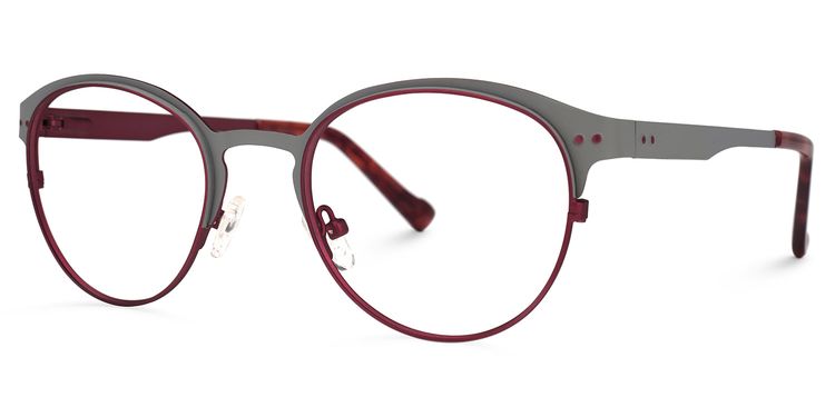 Aimee Rot-Grau Rund Brille