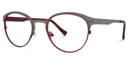 Aimee Rot-Grau Rund Brille1