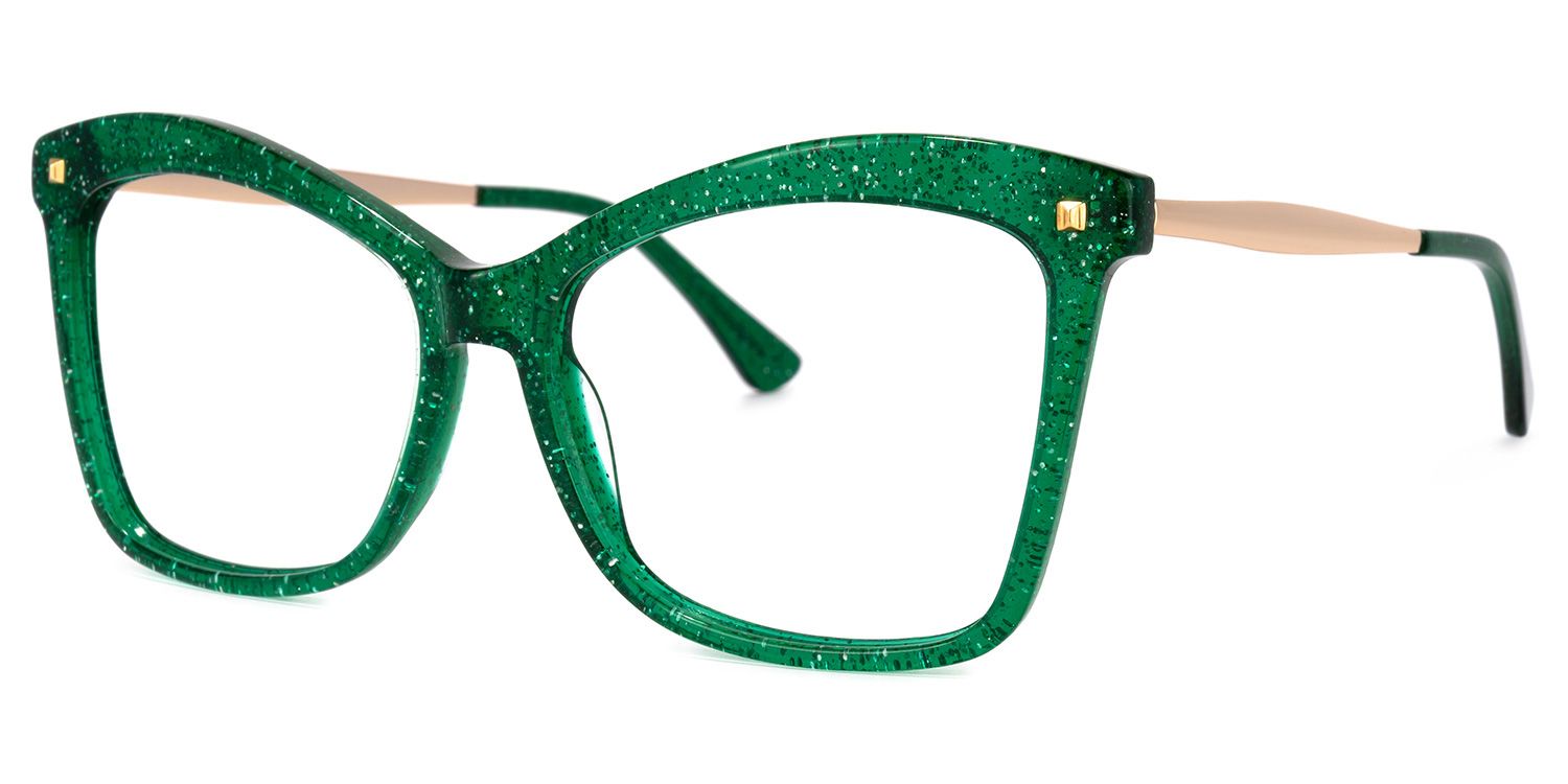 Isaebella Grün Cateye Brille1