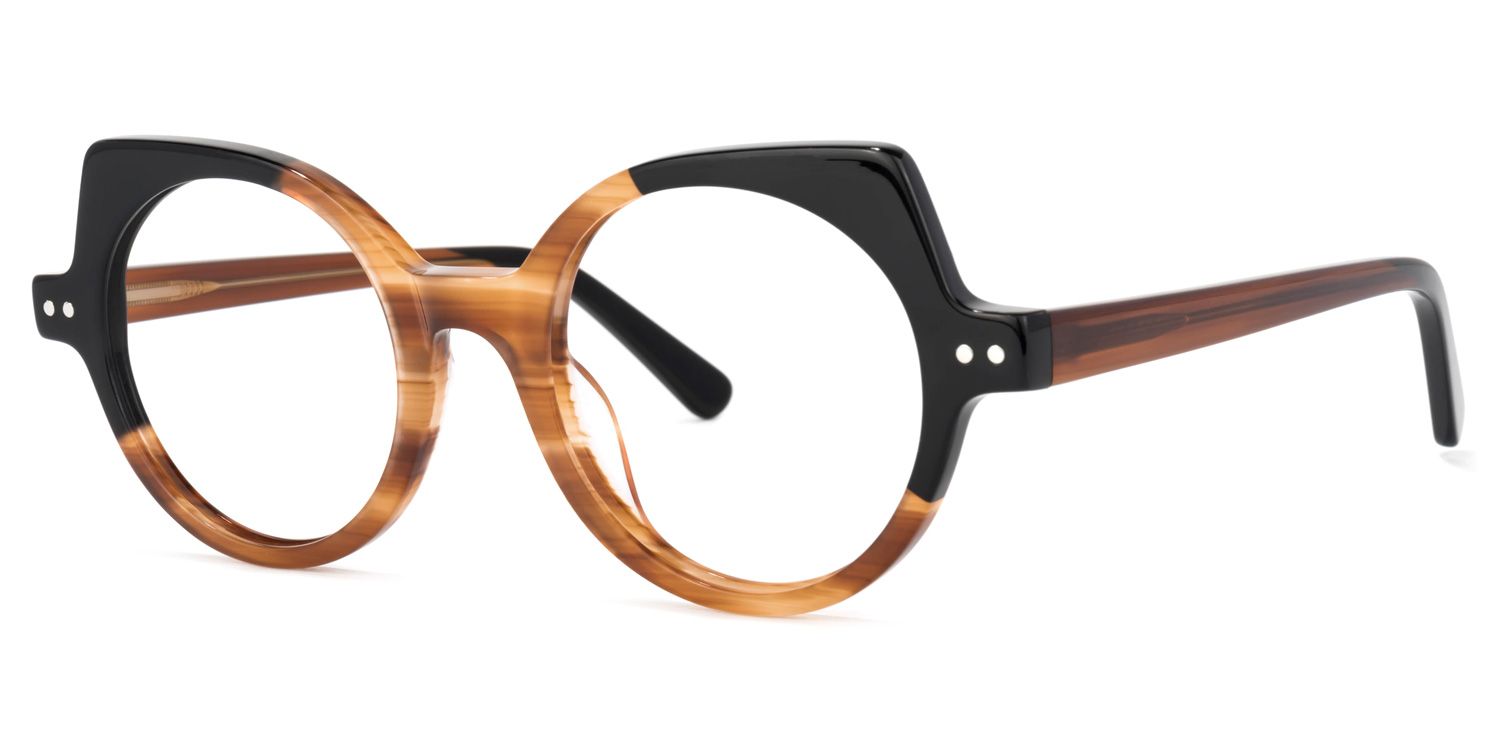 Gilbert Braun Schwarz Cat Eye Brille1