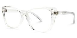 Farris Weiß Klar Quadratisch Brille2