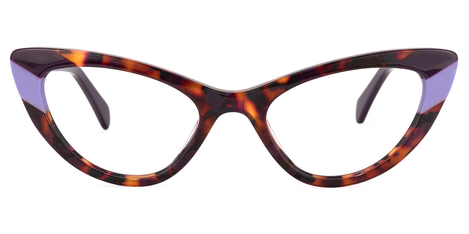 Pamela Lila Schildkröte Cateye Brille0