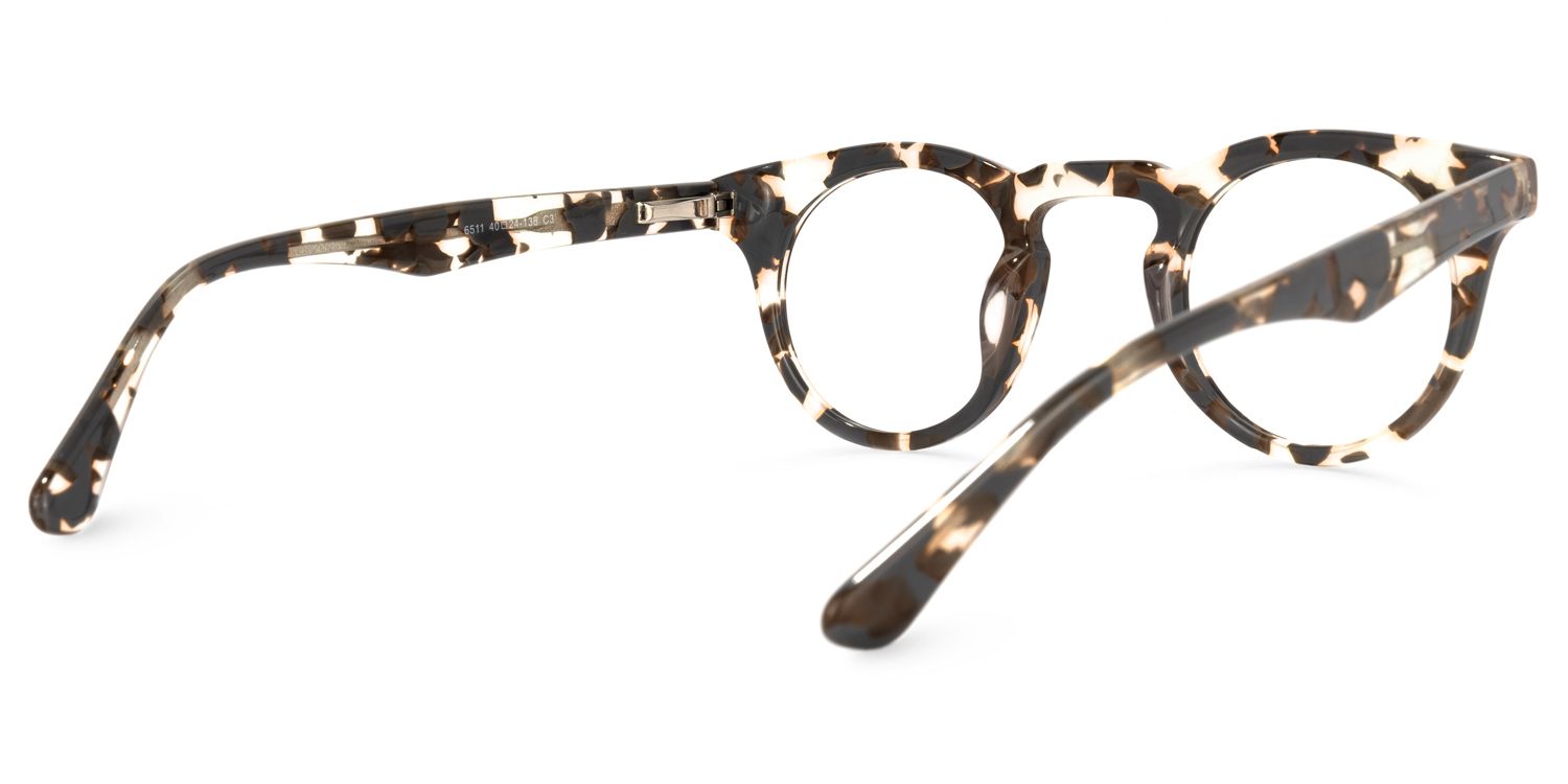 Abigail Schwarz-Tortoise Rund Brille3