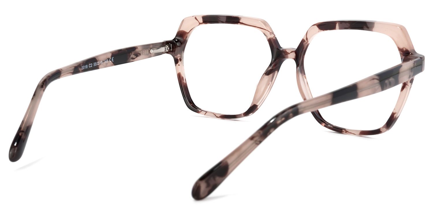 Norah Blumendruck-Rosa Geometrisch Brille4