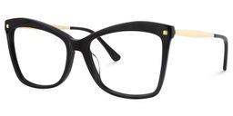 Isaebella schwarz Schmetterling-Form  Brille1