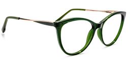 Frances Dunkelgrün Cateye Brille2