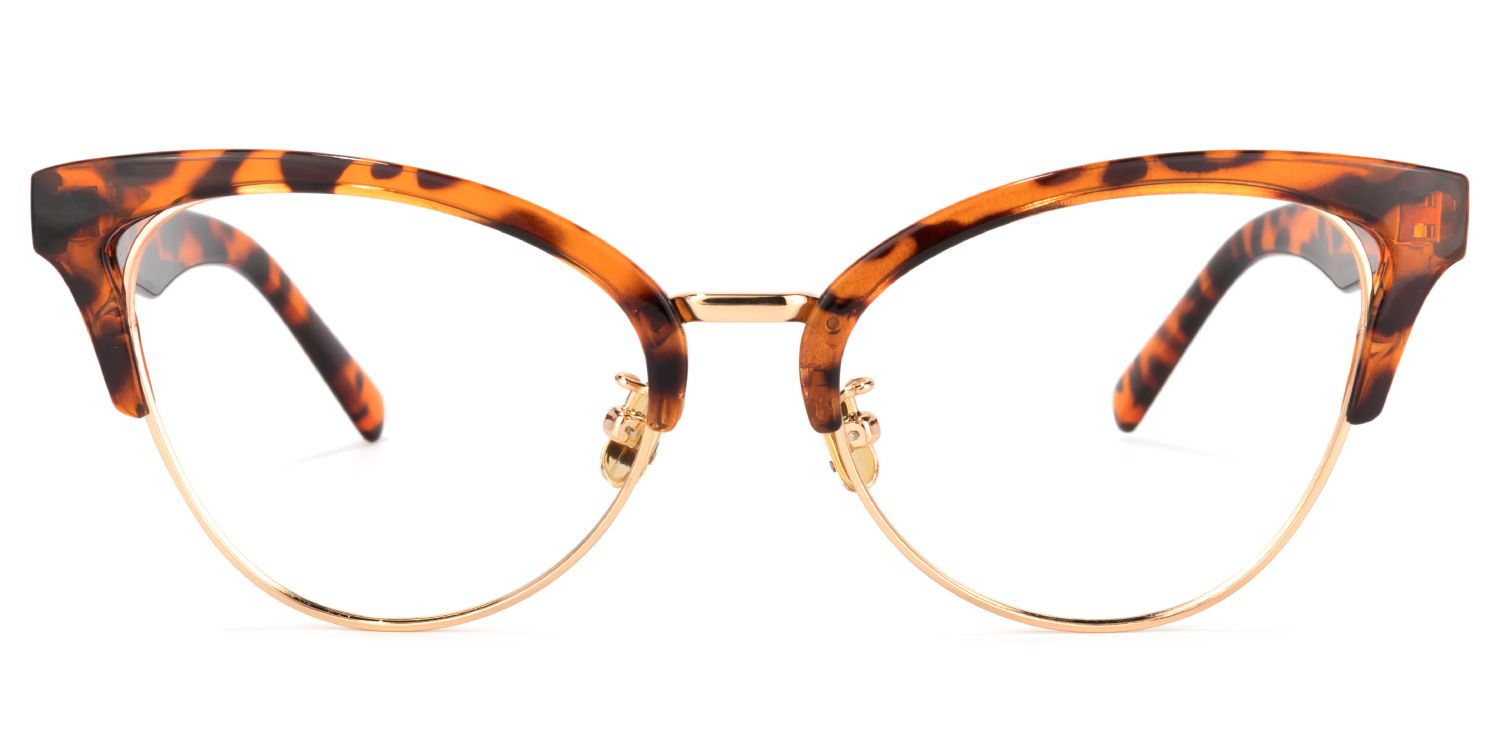 Charlene Orange-Tortoise Cateye Brille0