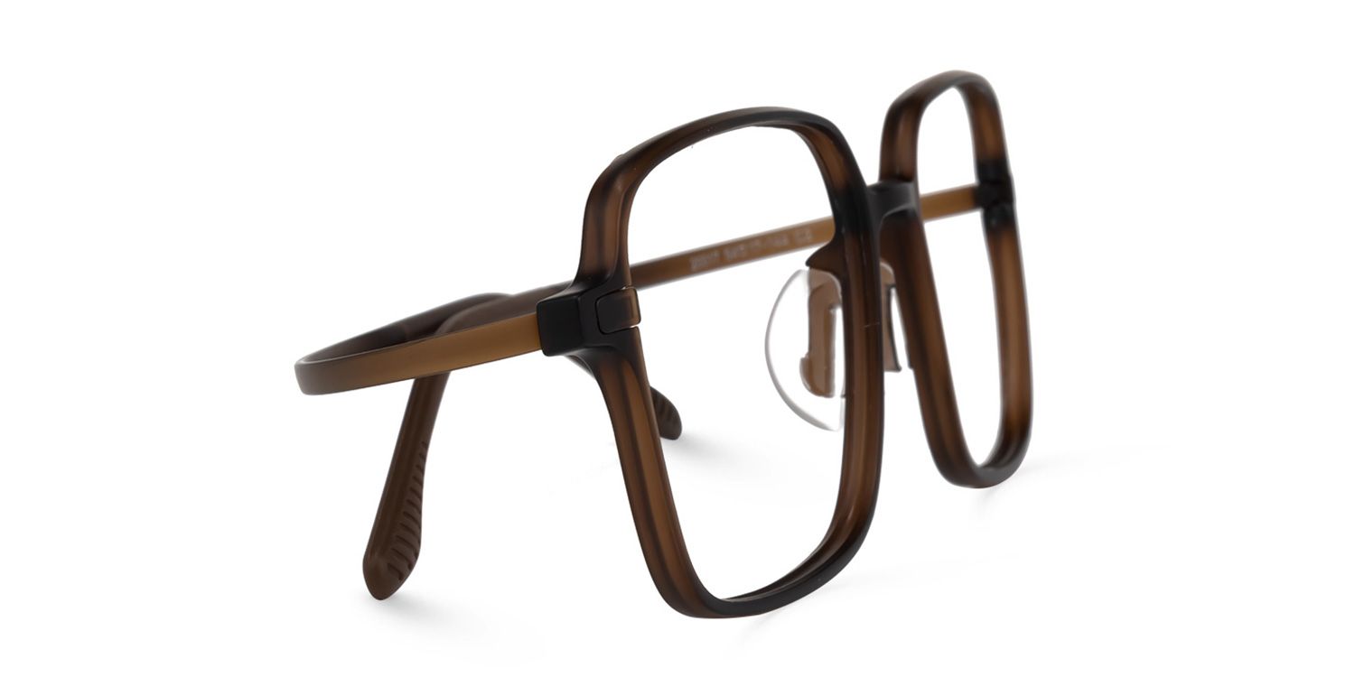 Quentrell Dunkelbraun Quadratisch Brille3