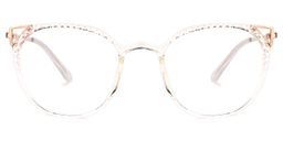 Vickea Weiß Klar Cateye Brille0