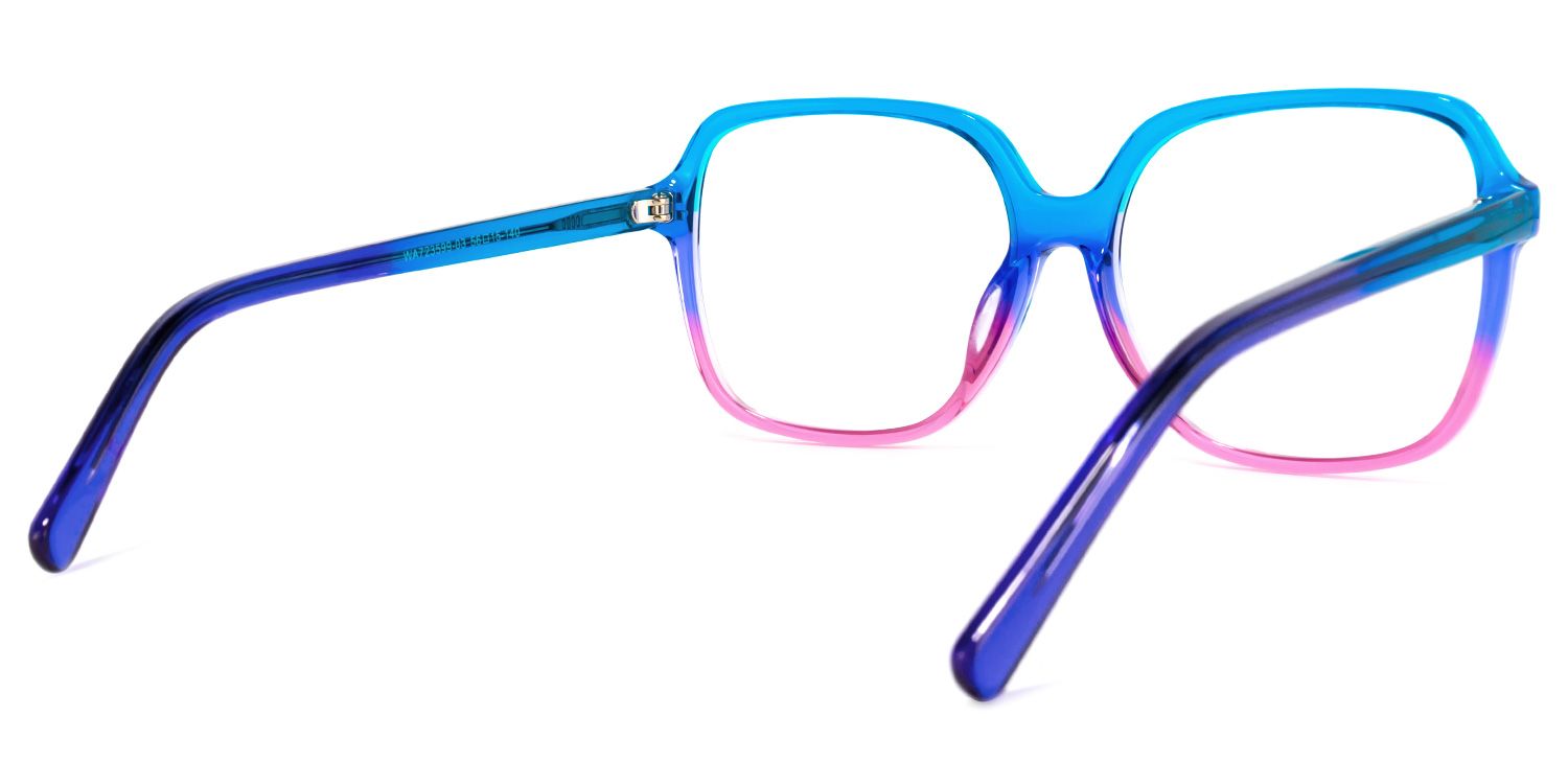 Lollipop Blau Lila Quadratische Brille4