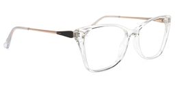 Forest Weiß Klar Cateye Brille1