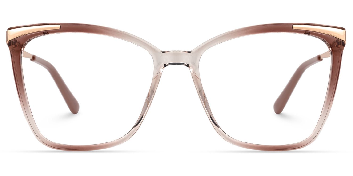 Aurora Braun Rechteckig Brille0