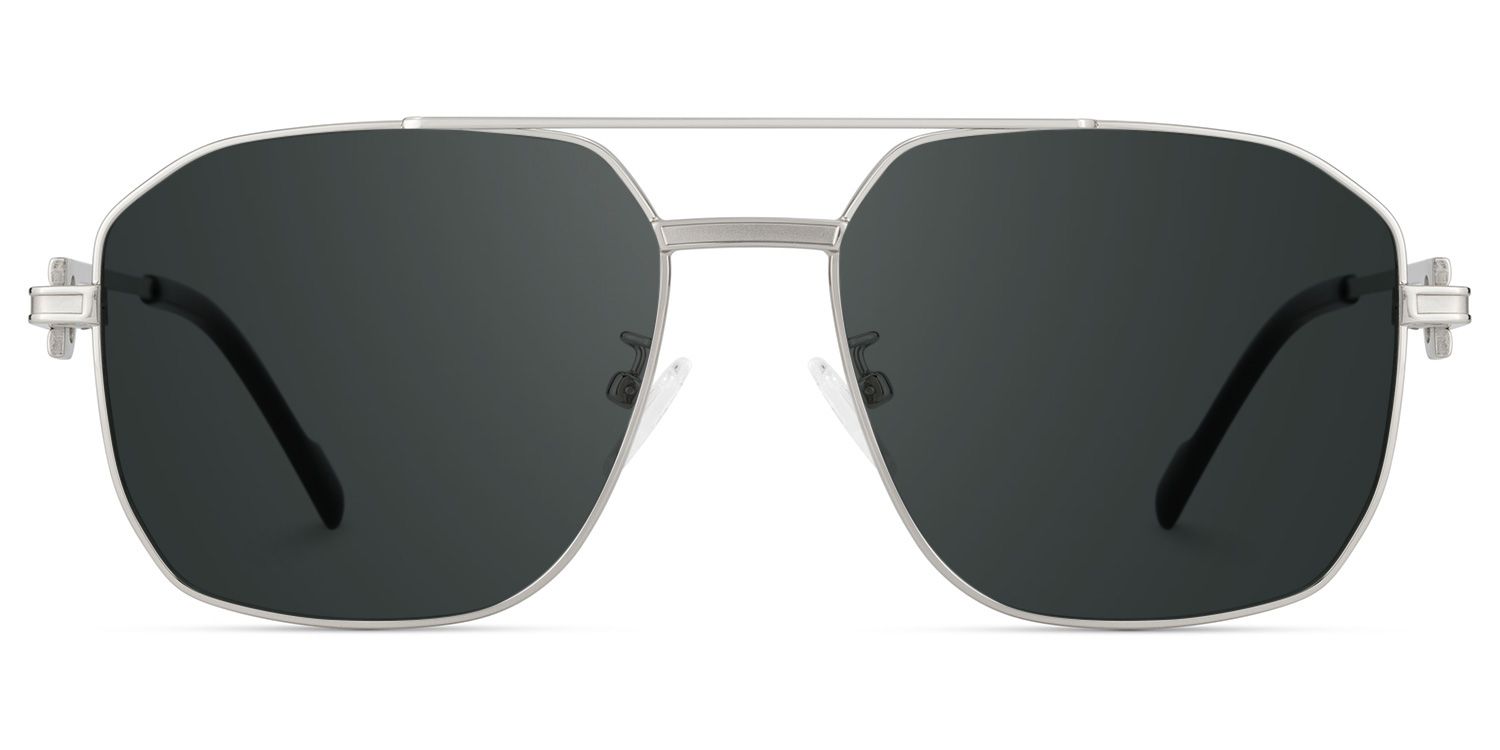 Ludwig Silber Aviator Polarisierte Sonnenbrille zum Autofahren | ZEELOOL0
