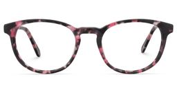 Darline Rosa Blumenmuster Runde Brille0