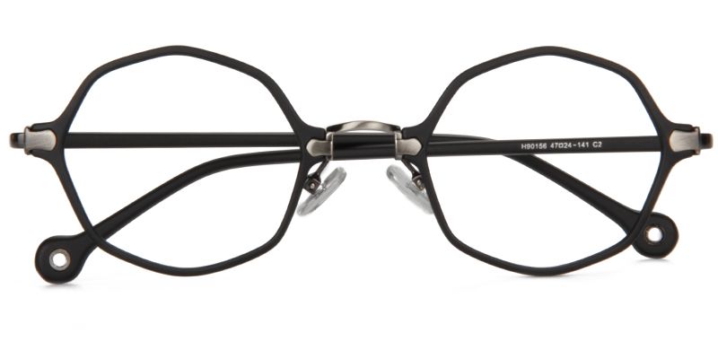 Ashley Schwarz Geometrische Brille3