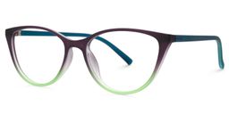 Lucy Lila-Grün Cateye Brille1
