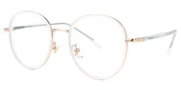 Nakita Weiß-Gold Rund Brille1