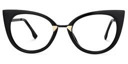 Jacqueline Schwarz Cat eye Brille0