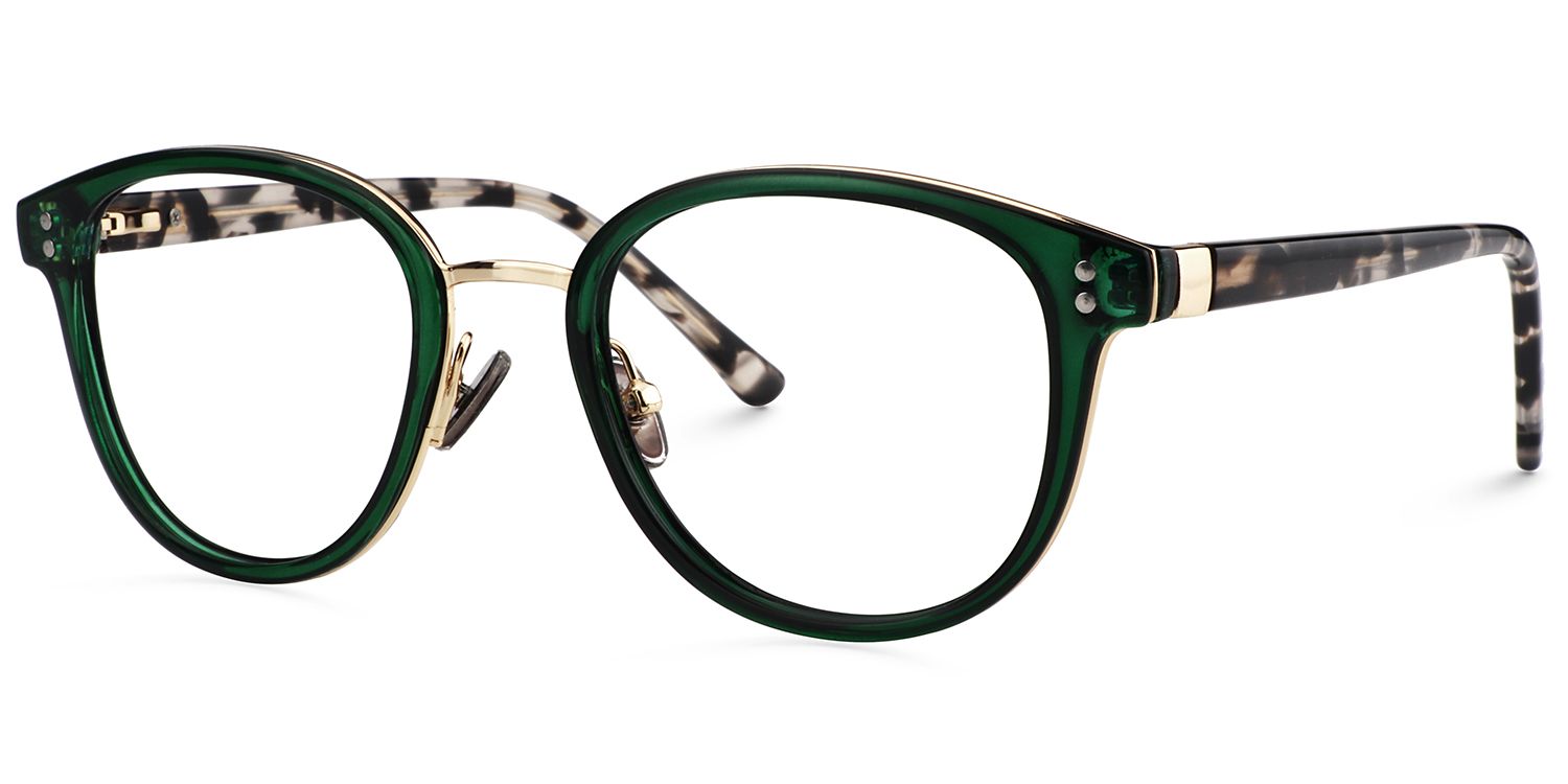 Matthew Grün Rund Brille1