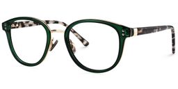 Matthew Grün Rund Brille1