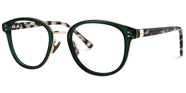 Matthew Grün Rund Brille