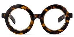 Calhoun Gelb Schildkröte Runde Brille0