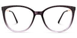 Dagmar Dunkellila Quadratisch Brille1