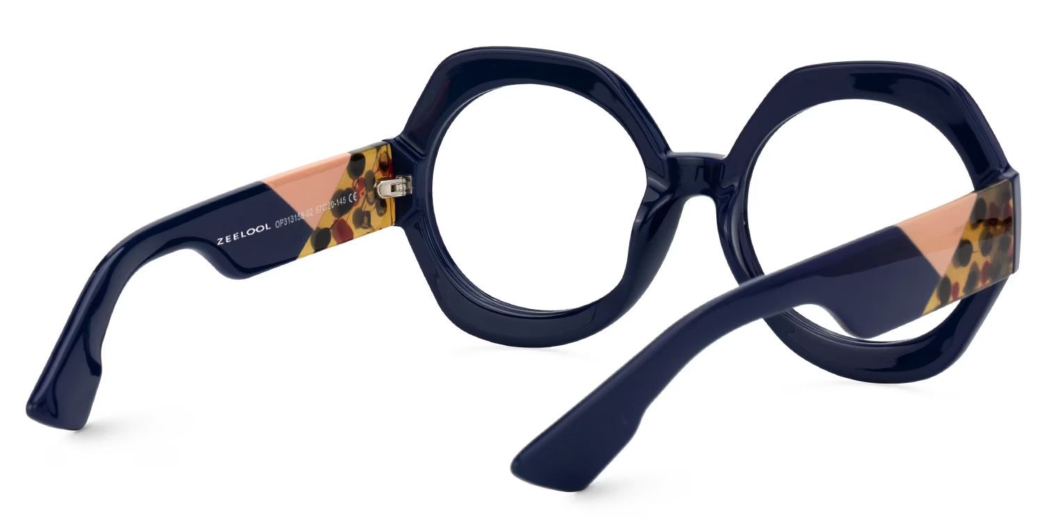 Geoffrey Dunkelblau Geometrische Brille4