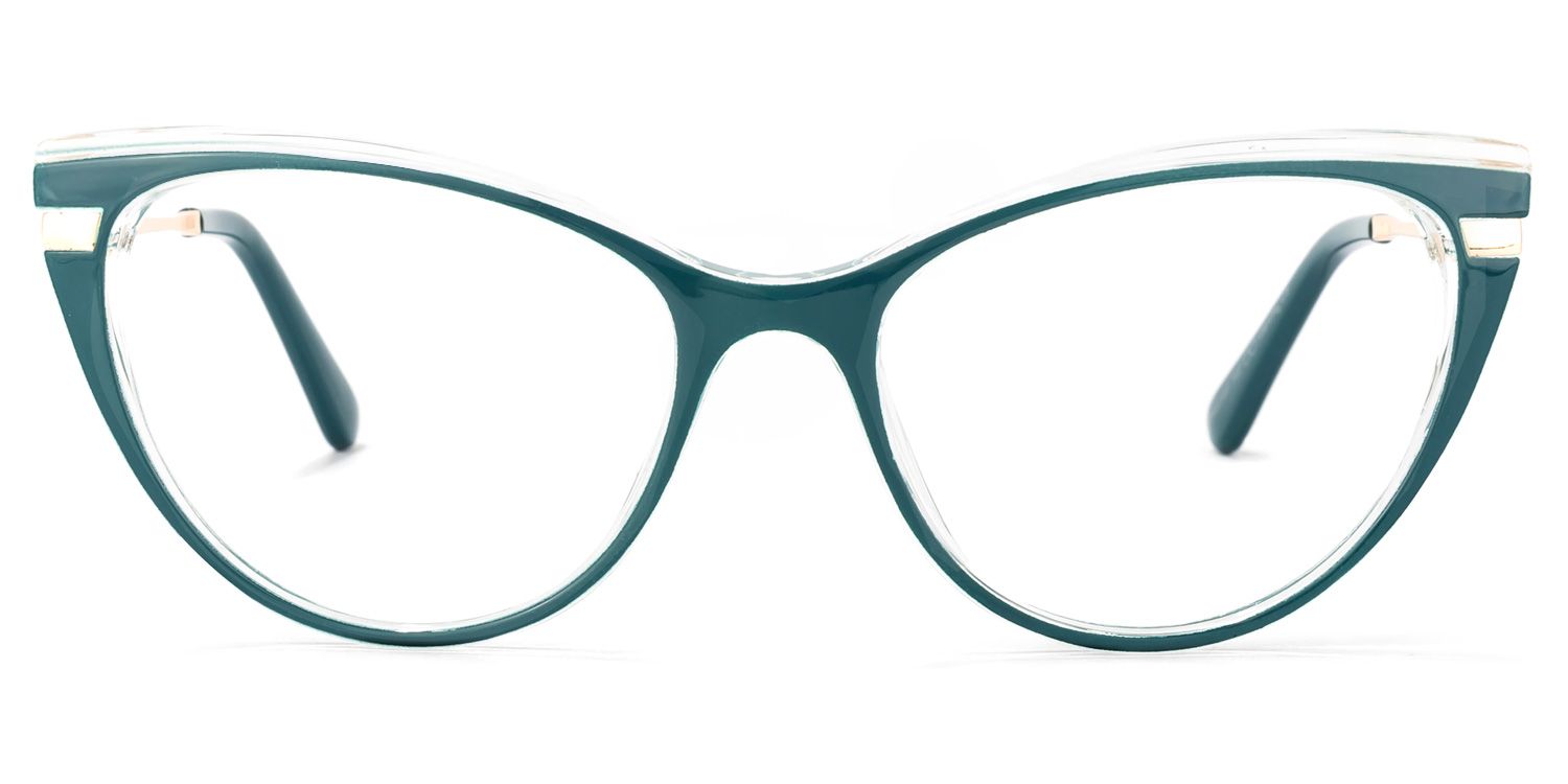 Sadie Dunkelgrün Cat Eye Brille0