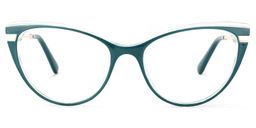 Sadie Dunkelgrün Cat Eye Brille0
