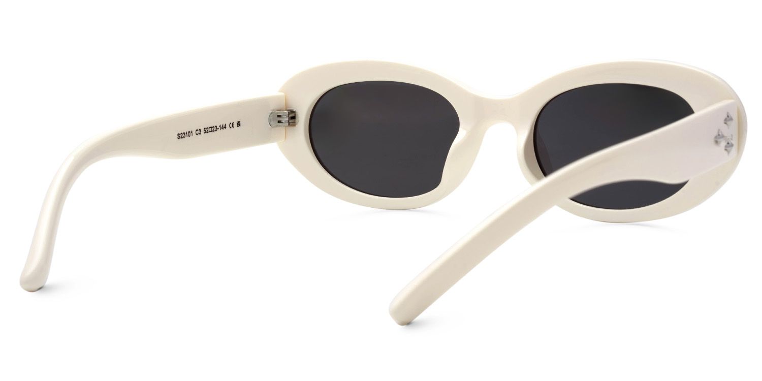 Shirley Oval Style in Weiß Sonnenbrille | ZEELOOL2