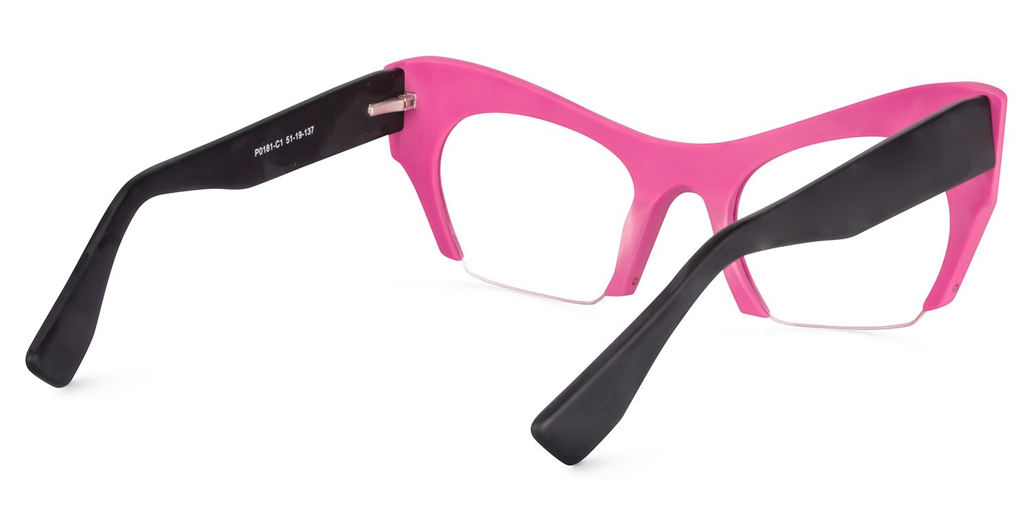 Kyle Rosa Cat Eye Brille3