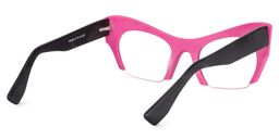 Kyle Rosa Cat Eye Brille3