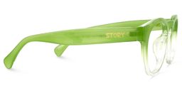 Fanny Grün Klar Rund Brille3