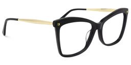 Isaebella schwarz Schmetterling-Form  Brille2