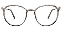 Vickea Grau Klar Cateye Brille0