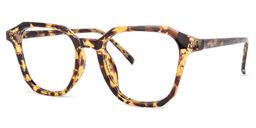 Preston Gelb-Tortoise Quadratisch Brille1