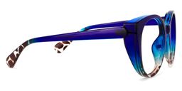 Tiesha Blau Klar Cateye Brille3