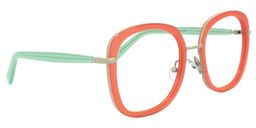 Mindset Orange Quadratisch Brille2